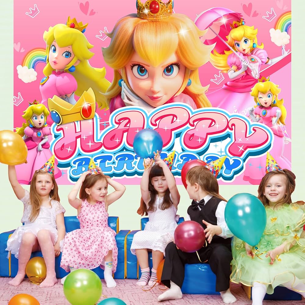 Amazon.co.jp: 5x3フィート プリンセスピーチバナー ピーチ姫